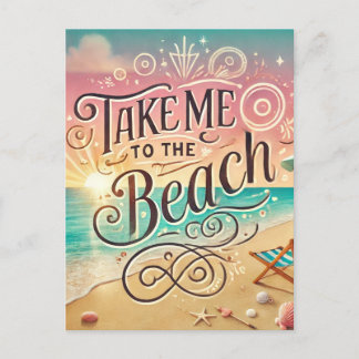 Cartes Pour Fêtes Annuelles Emmenez-moi à la plage - Sunset Bliss