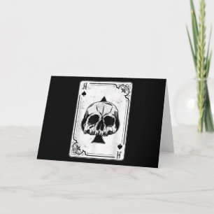 Cartes Pour Fêtes Annuelles Emo Gothic and Punk Ace of Spades Poker