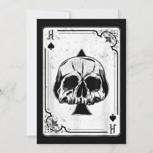 Cartes Pour Fêtes Annuelles Emo Gothic and Punk Ace of Spades Poker