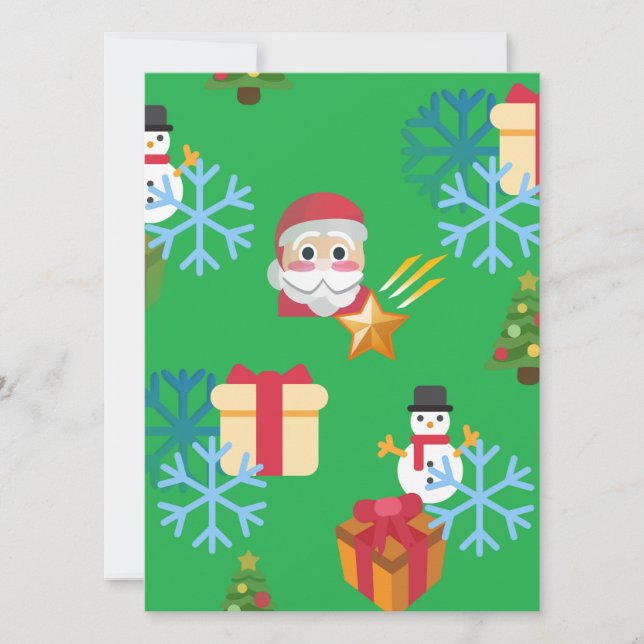 Cartes Pour Fêtes Annuelles emoji de noël (Devant)