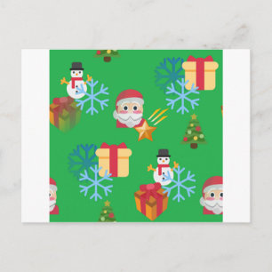 Cartes Pour Fêtes Annuelles emoji de Noël vert