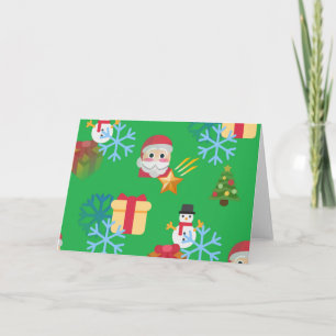 Cartes Pour Fêtes Annuelles emoji de Noël vert