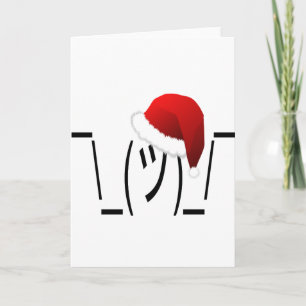 Cartes Pour Fêtes Annuelles emoji de shrug de noël