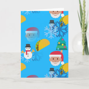 Cartes Pour Fêtes Annuelles emoji de taco de Noël