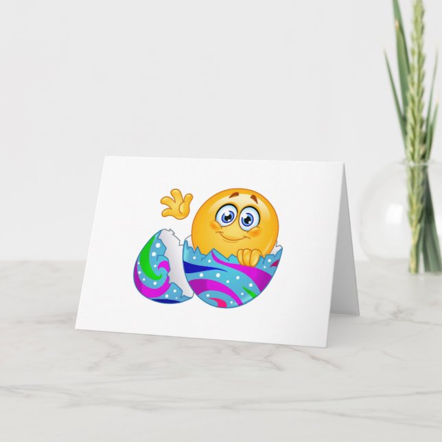 Cartes Pour Fêtes Annuelles Emoji oeuf de Pâques (Devant)
