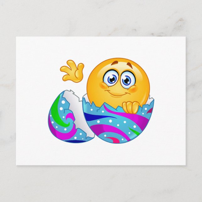 Cartes Pour Fêtes Annuelles Emoji oeuf de Pâques (Devant)