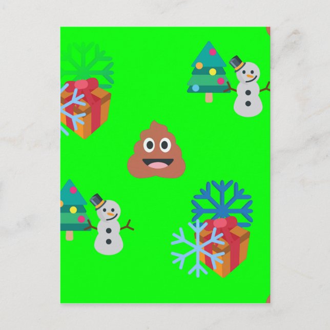 Cartes Pour Fêtes Annuelles emoji poop de noël (Devant)