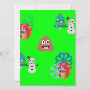 Cartes Pour Fêtes Annuelles emoji poop de noël