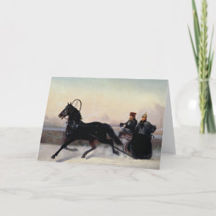 Cartes Pour Fêtes Annuelles Empereur Nicholas I conduisant dans Sleigh