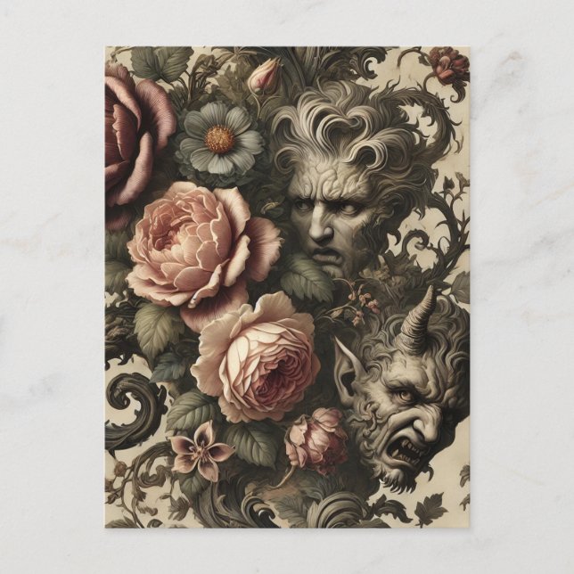 Cartes Pour Fêtes Annuelles 🩸 Emplois pour garçons - Gothique victorien (Devant)