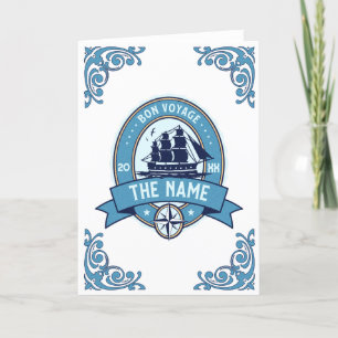 Cartes Pour Fêtes Annuelles Employé merci Bon Voyage Adieu