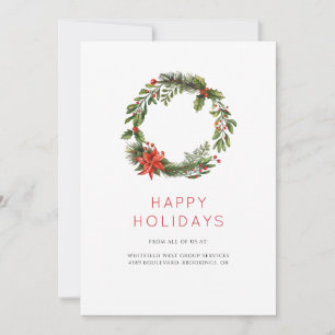 Cartes Pour Fêtes Annuelles Employés et clients du logo d'entreprise