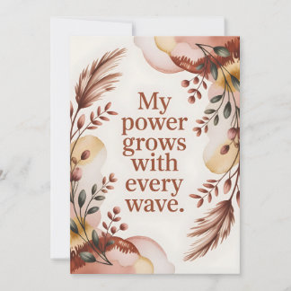 Cartes Pour Fêtes Annuelles Empowering Labor Wave Affirmation Art