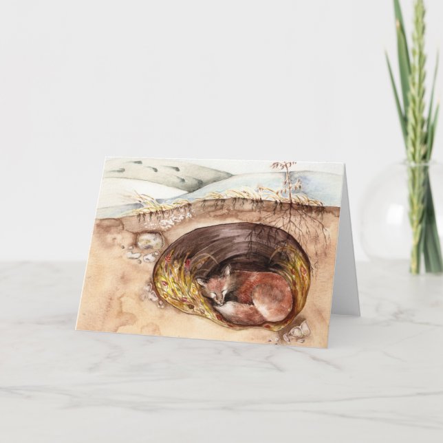 Cartes Pour Fêtes Annuelles Emprunter Fox (Devant)