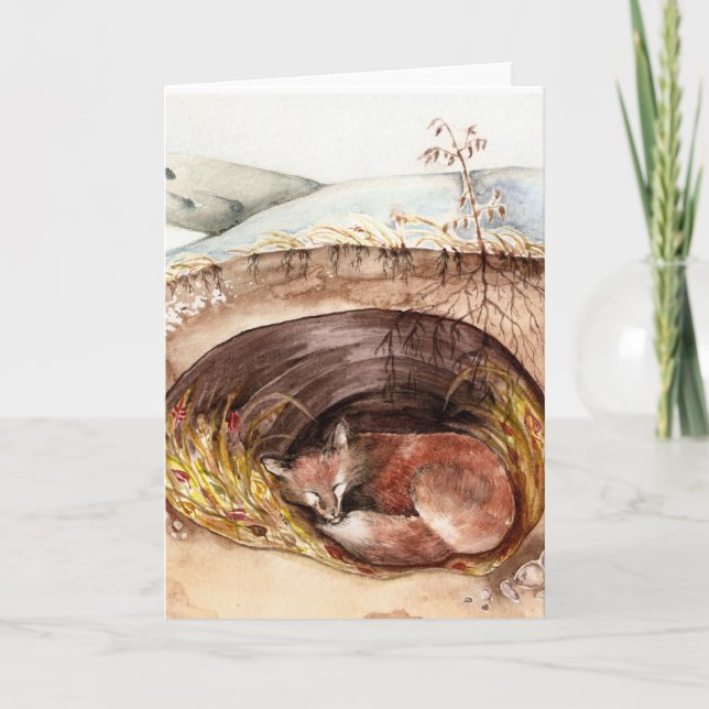 Cartes Pour Fêtes Annuelles Emprunter Fox (Devant)