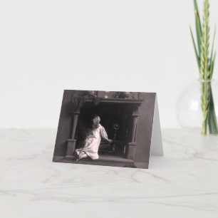 Cartes Pour Fêtes Annuelles En attente de Père Noël Blank Inside