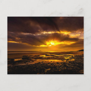 Cartes Pour Fêtes Annuelles En Bord De Mer Au Coucher Du Soleil