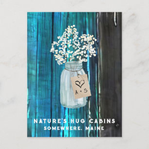 Cartes Pour Fêtes Annuelles *~* En détresse AP49 QR Mason Jar