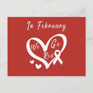 Cartes Pour Fêtes Annuelles En Février, Nous allons Red Heart Disease Awarenes