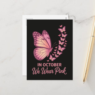 Cartes Pour Fêtes Annuelles En octobre Papillon Poitrine Rose