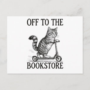 Cartes Pour Fêtes Annuelles En route pour la librairie lisant Bookworm