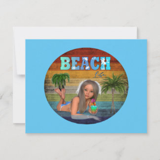 Cartes Pour Fêtes Annuelles En Vacances Plage