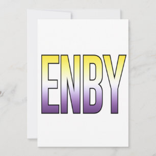 Cartes Pour Fêtes Annuelles ENBY - Non binaire