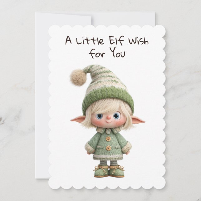 Cartes Pour Fêtes Annuelles Enchanted Elf | North Pole Christmas Magic (Devant)