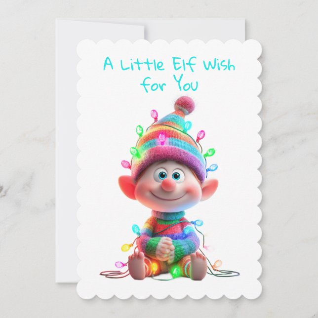 Cartes Pour Fêtes Annuelles Enchanted Elf | North Pole Christmas Magic (Devant)