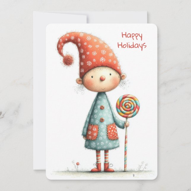 Cartes Pour Fêtes Annuelles Enchanted Elf | North Pole Christmas Magic (Devant)