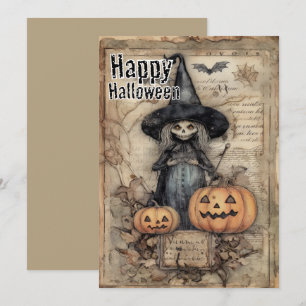 Cartes Pour Fêtes Annuelles Enchanted Mischief Witchy Whimsy dans l'ombre d'au