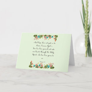 Cartes Pour Fêtes Annuelles Encouragement des versets de la Bible Art - Romain
