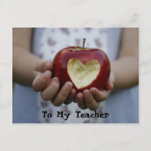 Cartes Pour Fêtes Annuelles Enfant au coeur pomme