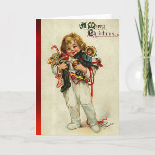 CARTES POUR FÊTES ANNUELLES ENFANT AVEC JOUETS ET CADEAUX DE NOËL