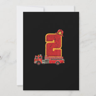 Cartes Pour Fêtes Annuelles Enfant de 2 ans Cadeaux d'anniversaire pompier