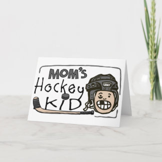 Cartes Pour Fêtes Annuelles Enfant de l'hockey de la maman