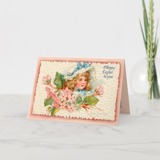 Cartes Pour Fêtes Annuelles Enfant de Pâques (Devant)