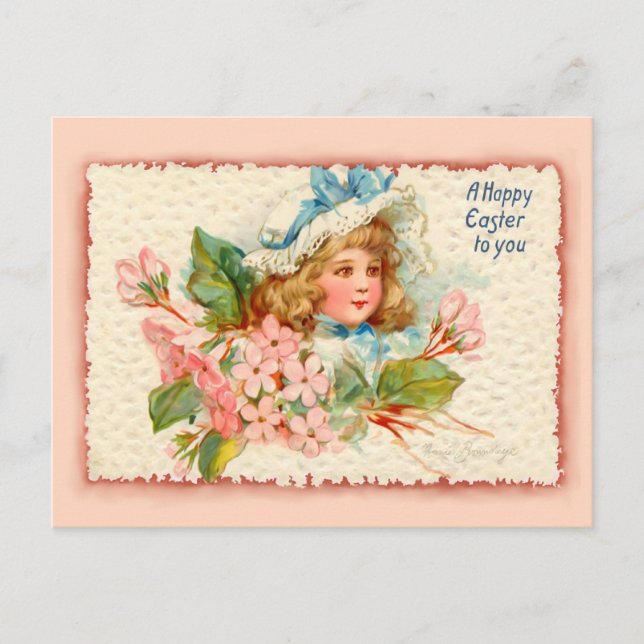 Cartes Pour Fêtes Annuelles Enfant de Pâques (Devant)