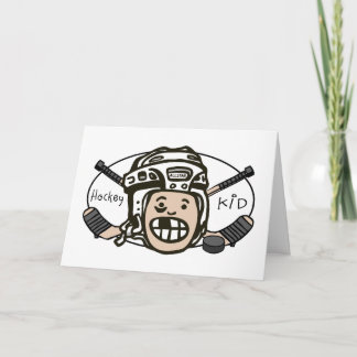 Cartes Pour Fêtes Annuelles Enfant d'hockey