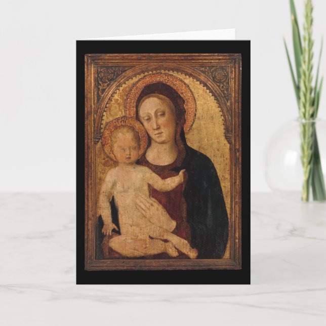 Cartes Pour Fêtes Annuelles Enfant du Christ dans la voûte avec la mère (Devant)