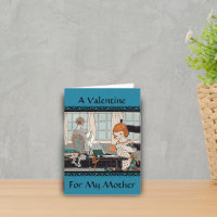 Enfant Fille Vintage Saint-Valentin pour Mère