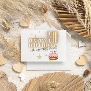 Cartes Pour Fêtes Annuelles Enfant le plus intelligent dans le monde gâteau or