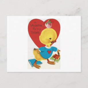 Cartes Pour Fêtes Annuelles Enfant vintage Oiseau Valentine Pour Enseignant