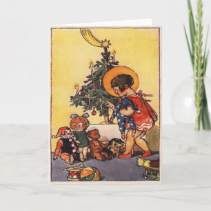Cartes Pour Fêtes Annuelles Enfants au sapin de Noël