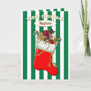 Cartes Pour Fêtes Annuelles Enfant's Christmas Stocking - Nephew - Candy