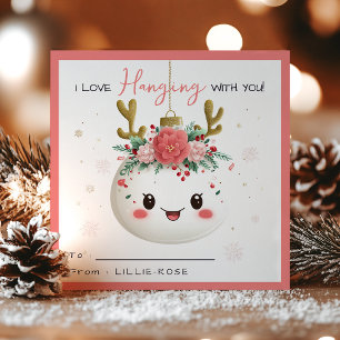 Cartes Pour Fêtes Annuelles Enfants Classe Kawaii Renne Noël Vacances