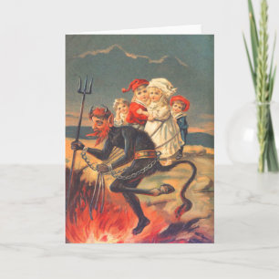 Cartes Pour Fêtes Annuelles Enfants de kidnapping de Krampus