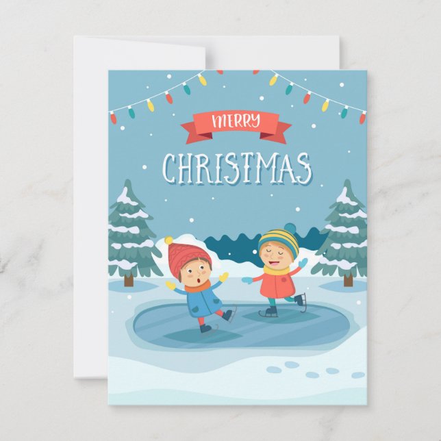 Cartes Pour Fêtes Annuelles Enfants de Noël (Devant)