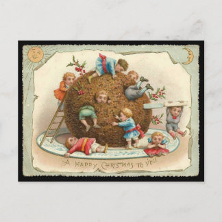 Cartes Pour Fêtes Annuelles Enfants de Noël en Pudding Géant
