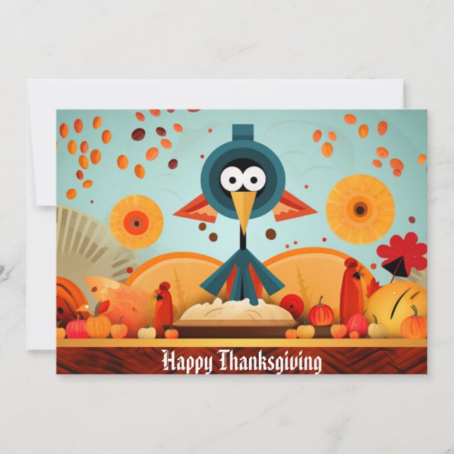 Cartes Pour Fêtes Annuelles Enfants de Thanksgiving 1 (Devant)